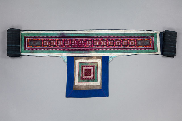 小花苗十字绣背儿带