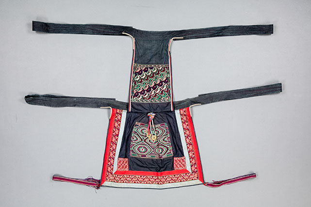 草苗绣花背儿带